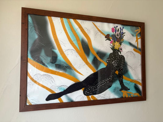 Plant Lady - Framed Digital Painting
