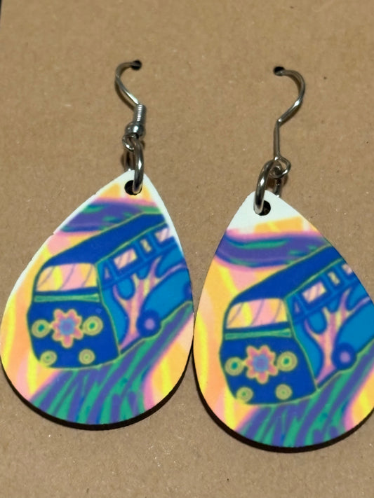 Hippie Bus Earrings